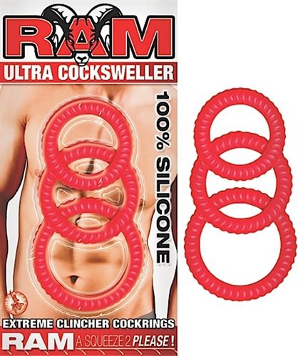 Ram Ultra Black Silicone Cock Ring Set > Cock Ring > Sets