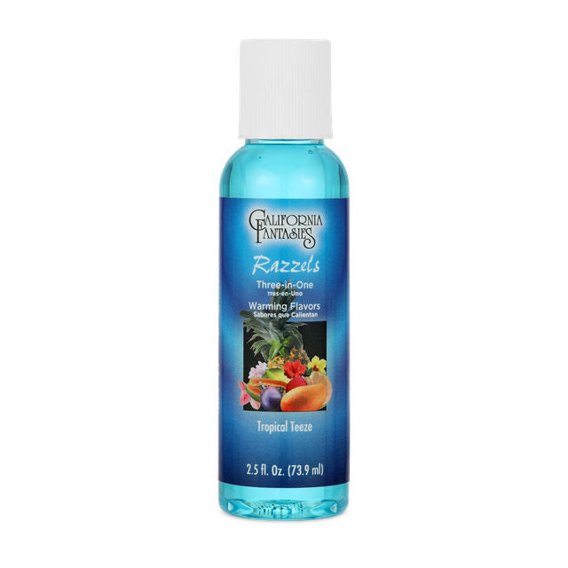 Razzels Tropical Teeze Warming Lubricant 2 Oz Bottle Flavoured Lube