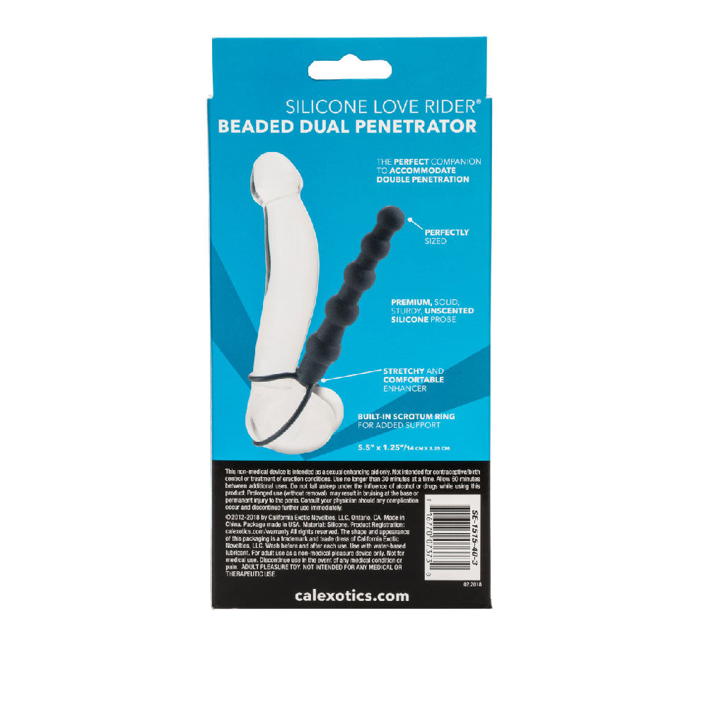 Love Rider Beaded Dual Black 5.75" Penetrator > Anal Range > Anal Probes