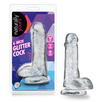 Naturally Yours 6 Inch Glitter Dildo Sparkling Clear Toy > Dildos > Realistic Dildos