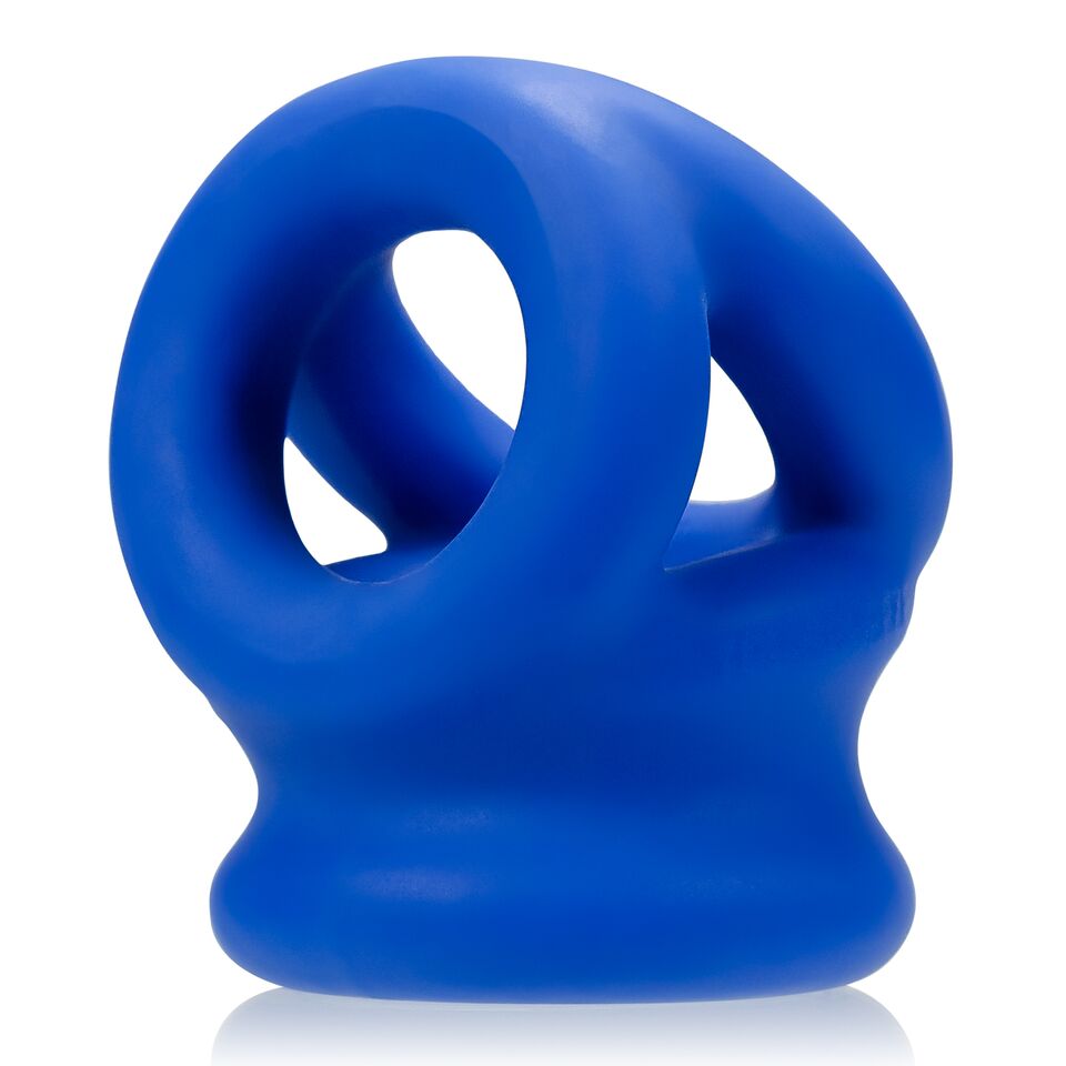 Tri-Squeeze Ball Stretch Cock Sling in Black Ice by Oxballs > Cock Ring > Sling
