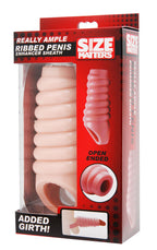 Really Ample Ribbed Penis Enhancer Sheath – Textured Girth Sleeve > Sex Toys For Men > Penis Sleeves