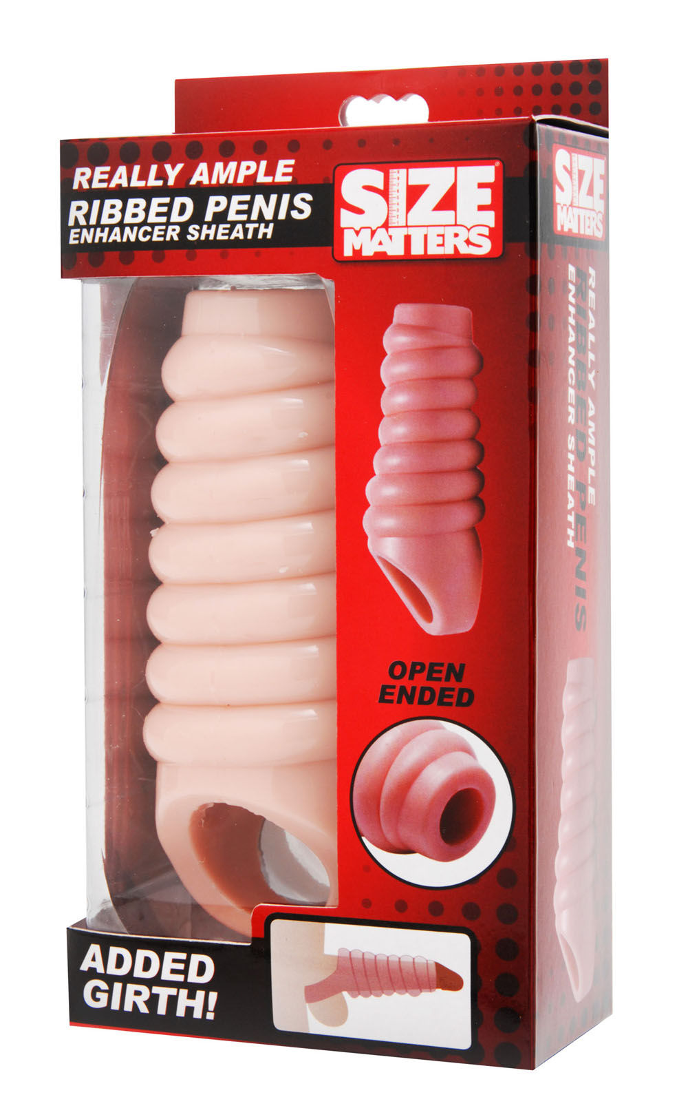 Really Ample Ribbed Penis Enhancer Sheath – Textured Girth Sleeve > Sex Toys For Men > Penis Sleeves