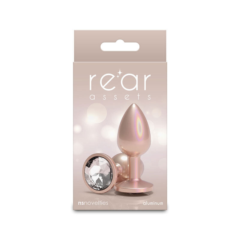 Rear Assets Iridescent Champagne Small – Lightweight Butt Plug Secondary image