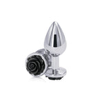 Rear Assets Rose Base Metal Butt Plug > Anal Range > Jewel Butt Plugs