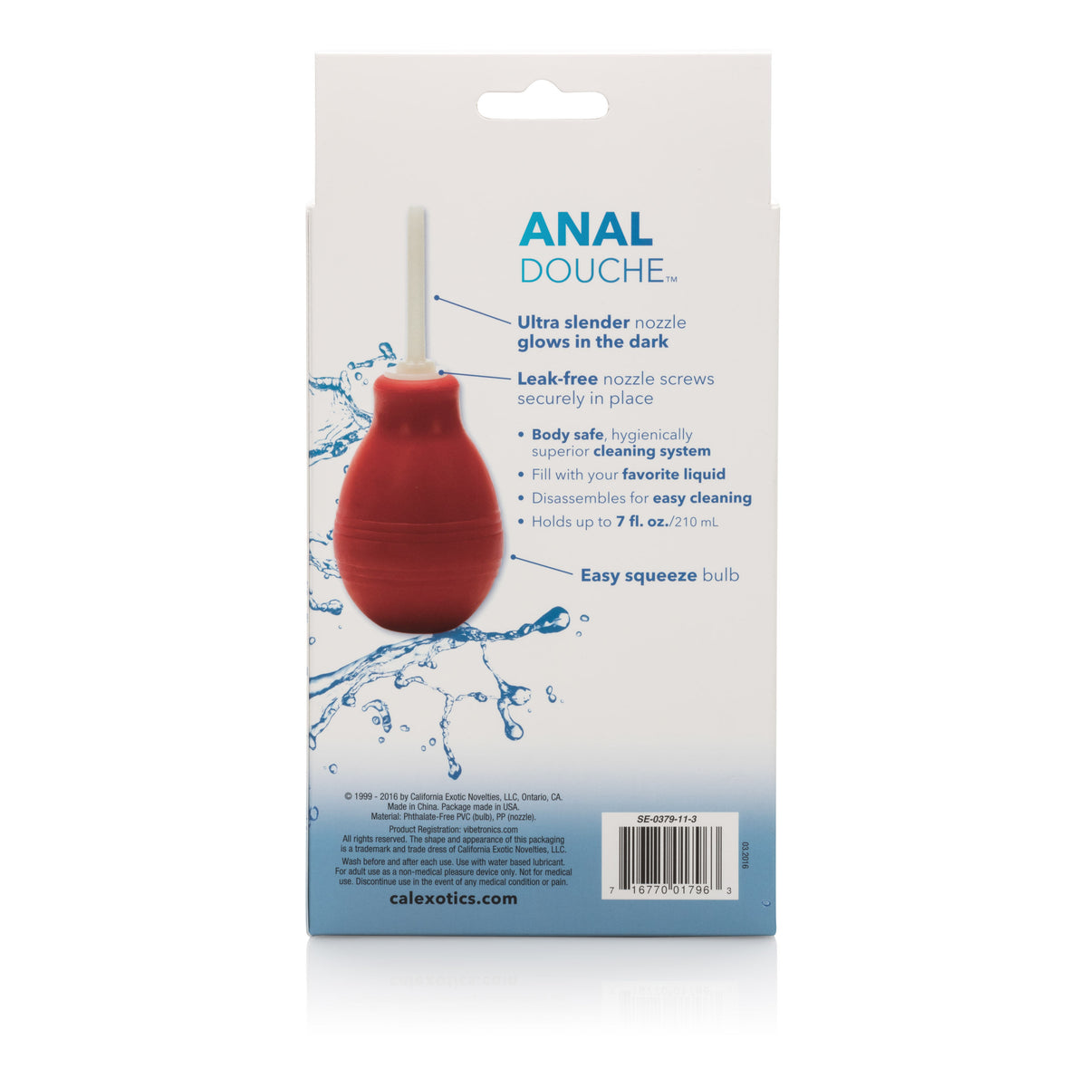Red Glow in the Dark Anal Douche with Easy Clean Applicator > Essentials > Douches
