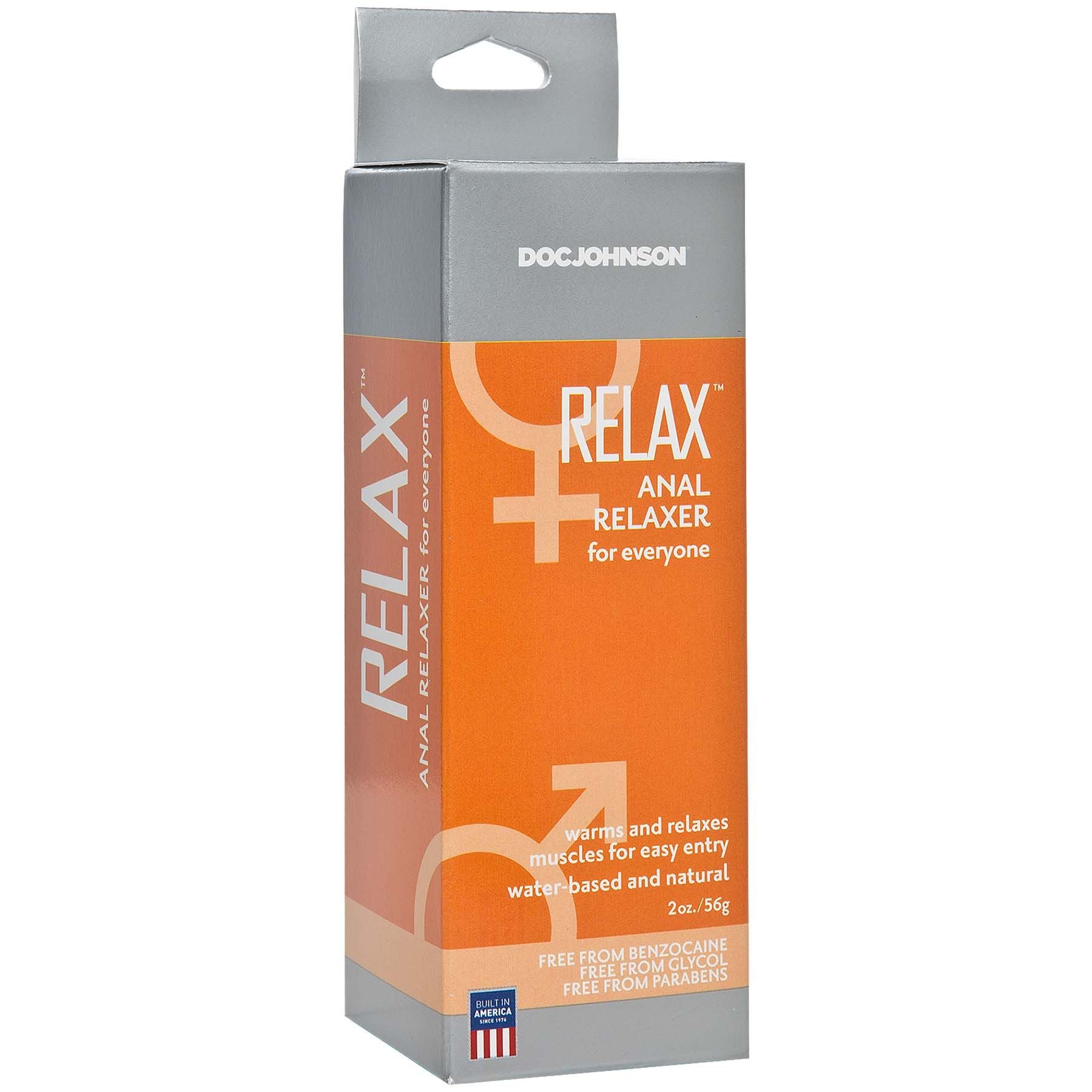 Relax Anal Relaxer Water Based Lubricant for Easy Entry 2 Oz Anal Lubricant