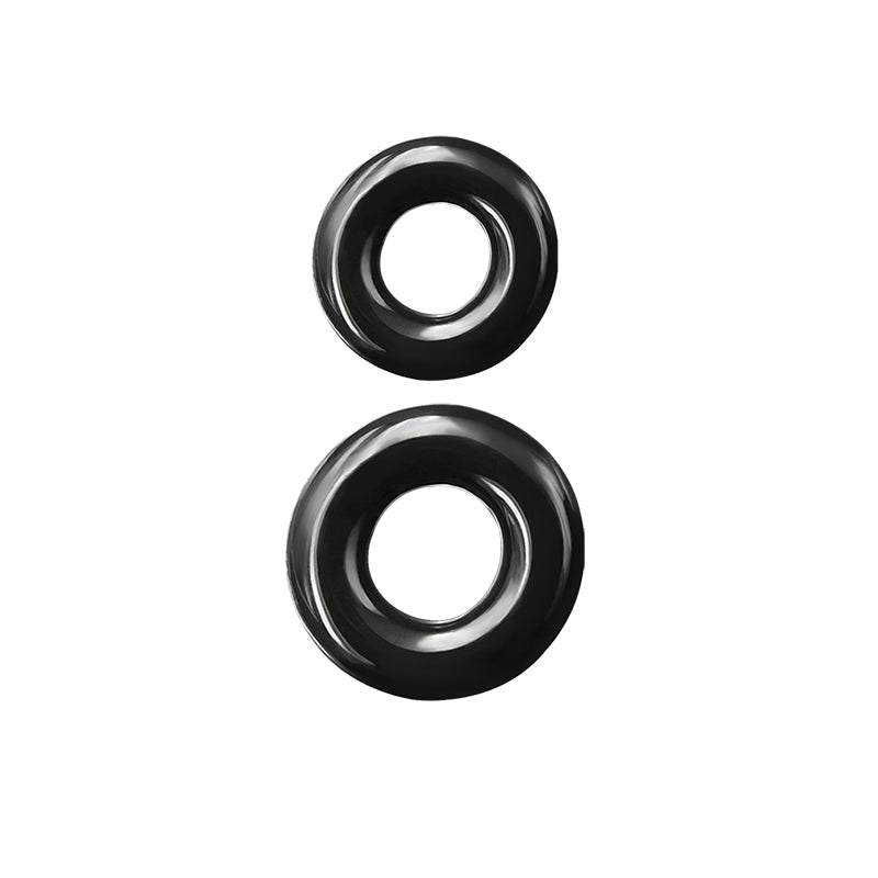 Renegade - Double Stack - Black Cock Rings - Set of 2 COCK RING Set