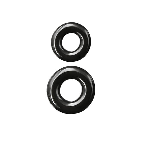 Renegade - Double Stack - Black Cock Rings - Set of 2 COCK RING Set
