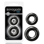 Renegade Double Stack (Black) – Set of 2 Comfort Cock Rings > Cock Ring > Sets