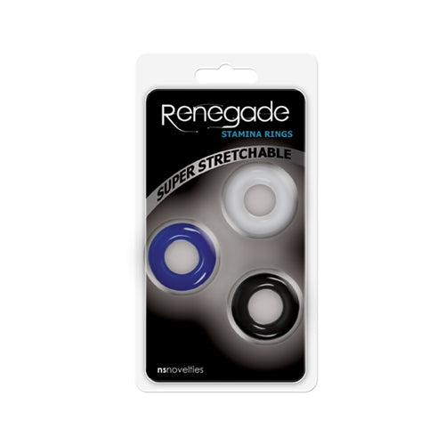 Renegade Stamina Rings (Set of 3) – Colored Stretchy TPE Cock Rings > Cock Ring > Sets