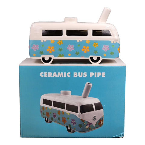 Retro Vintage Bus Smoking Pipe with Hippie Flower Design Gag Gifts & Novelties