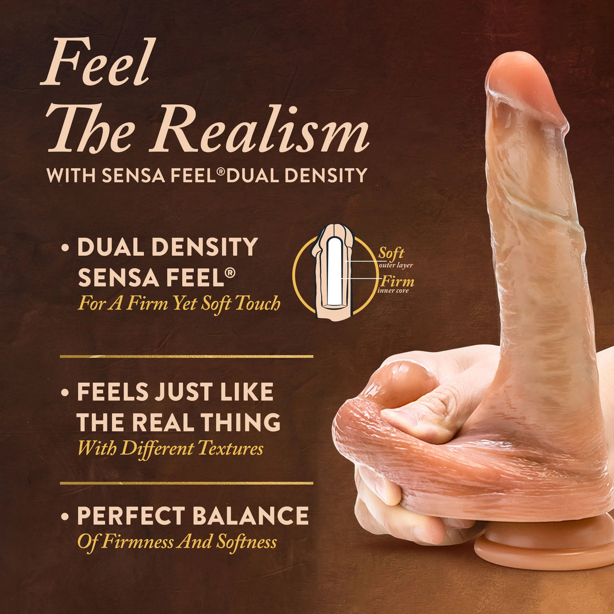 Renaissance DaVinci – 8 Inch Realistic Dual Density Dildo > Dildos > Realistic Dildos
