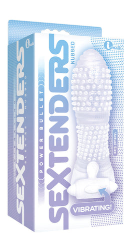 The 9's Vibrating Nubbed Penis Extension Sleeve 5 Inch Clear SLEEVES