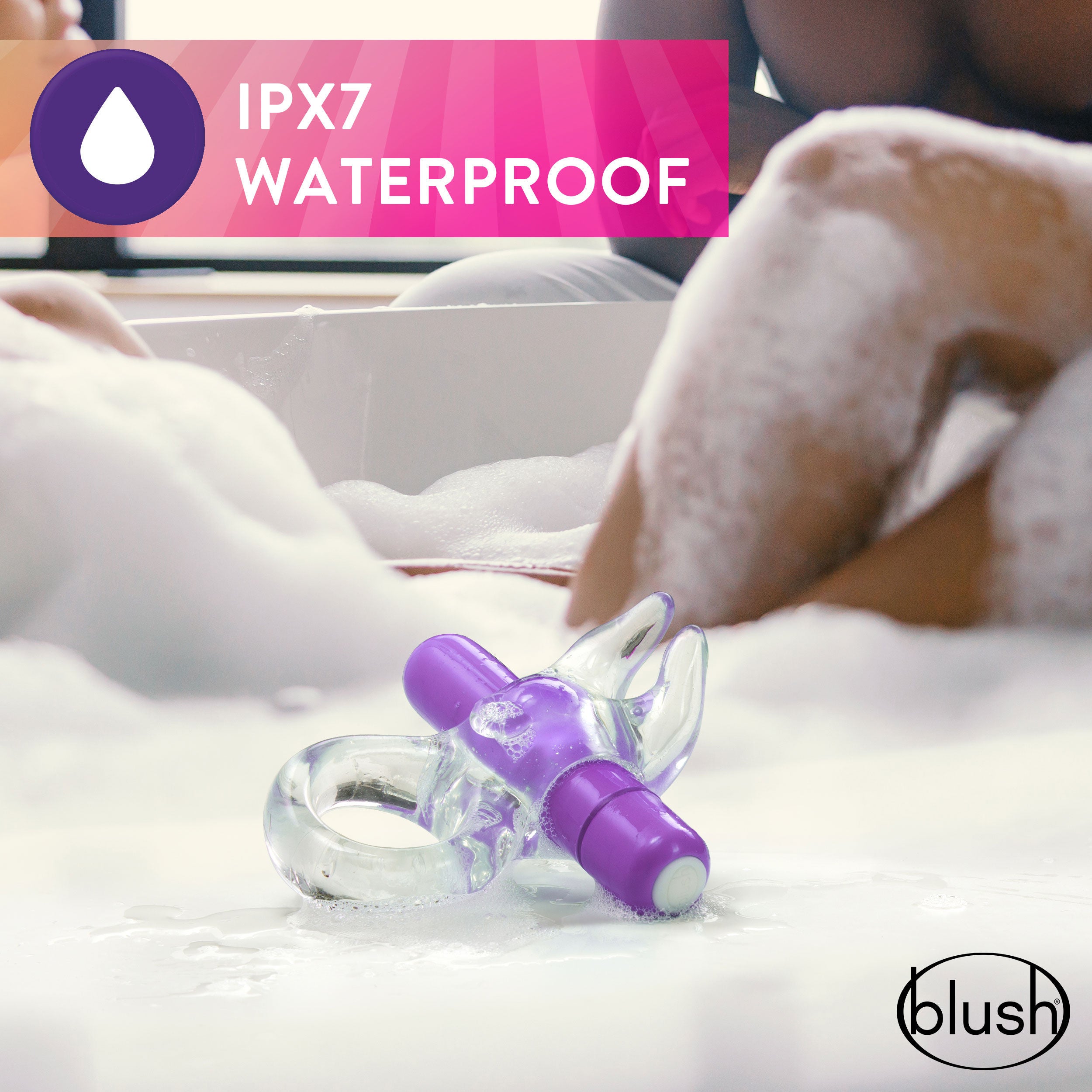 Play With Me Bull Vibrating C-Ring in Purple for Couples BULLETS