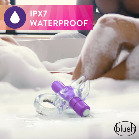 Play With Me Bull Vibrating C-Ring in Purple for Couples BULLETS