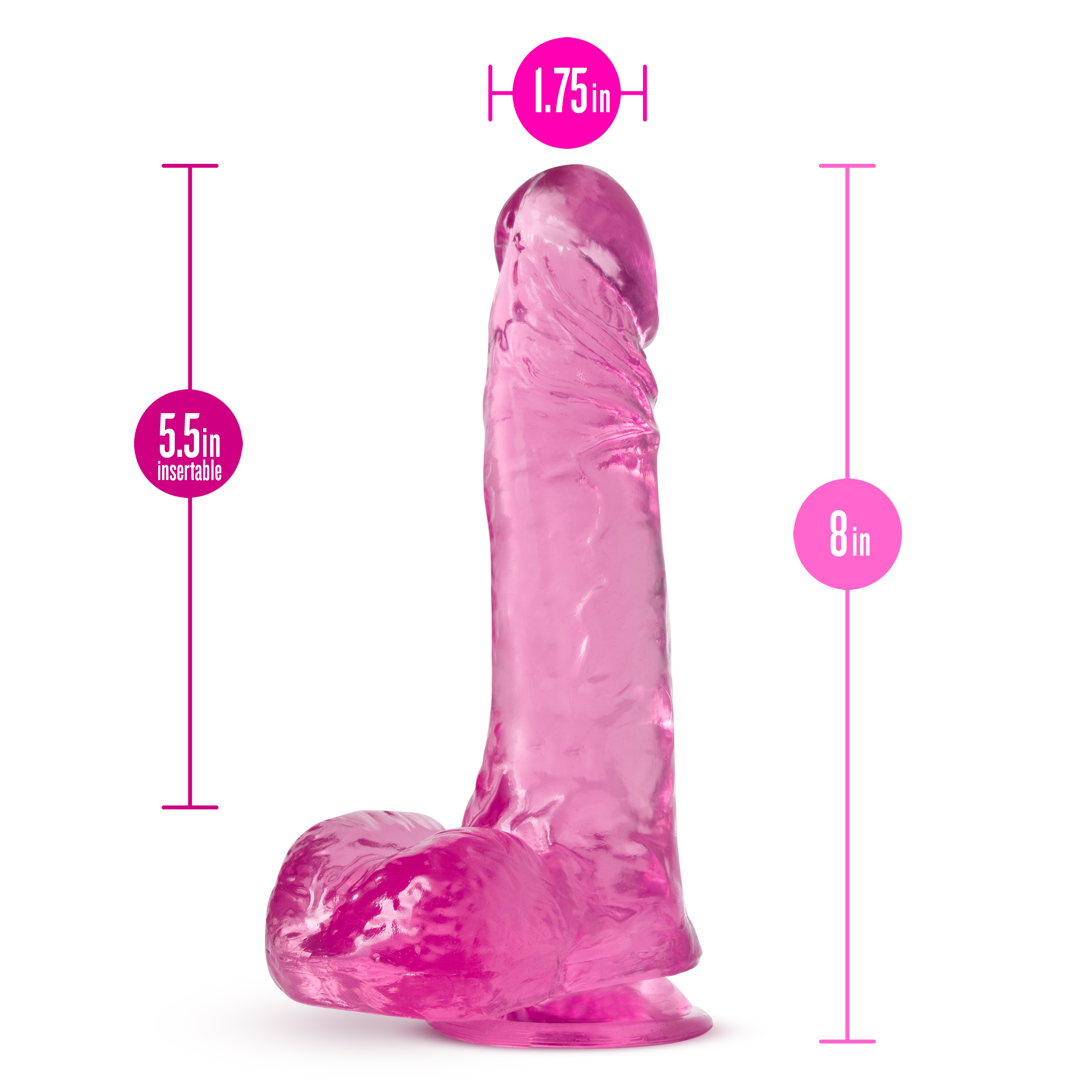 B Yours Plus Pink Soft Realistic Dildo for Comfortable Play DONGS