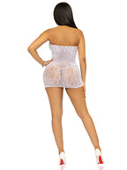 Rhinestone Lace White Mini Dress One Size Adult Intimate Apparel > Clothes > Dresses and Chemises