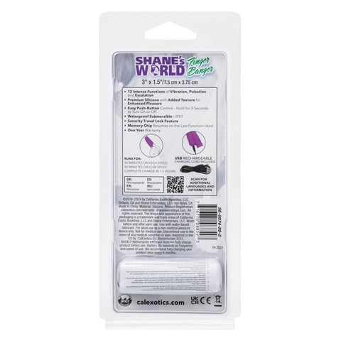 Shanes World Rechargeable Finger Banger Purple Vibrator BULLETS