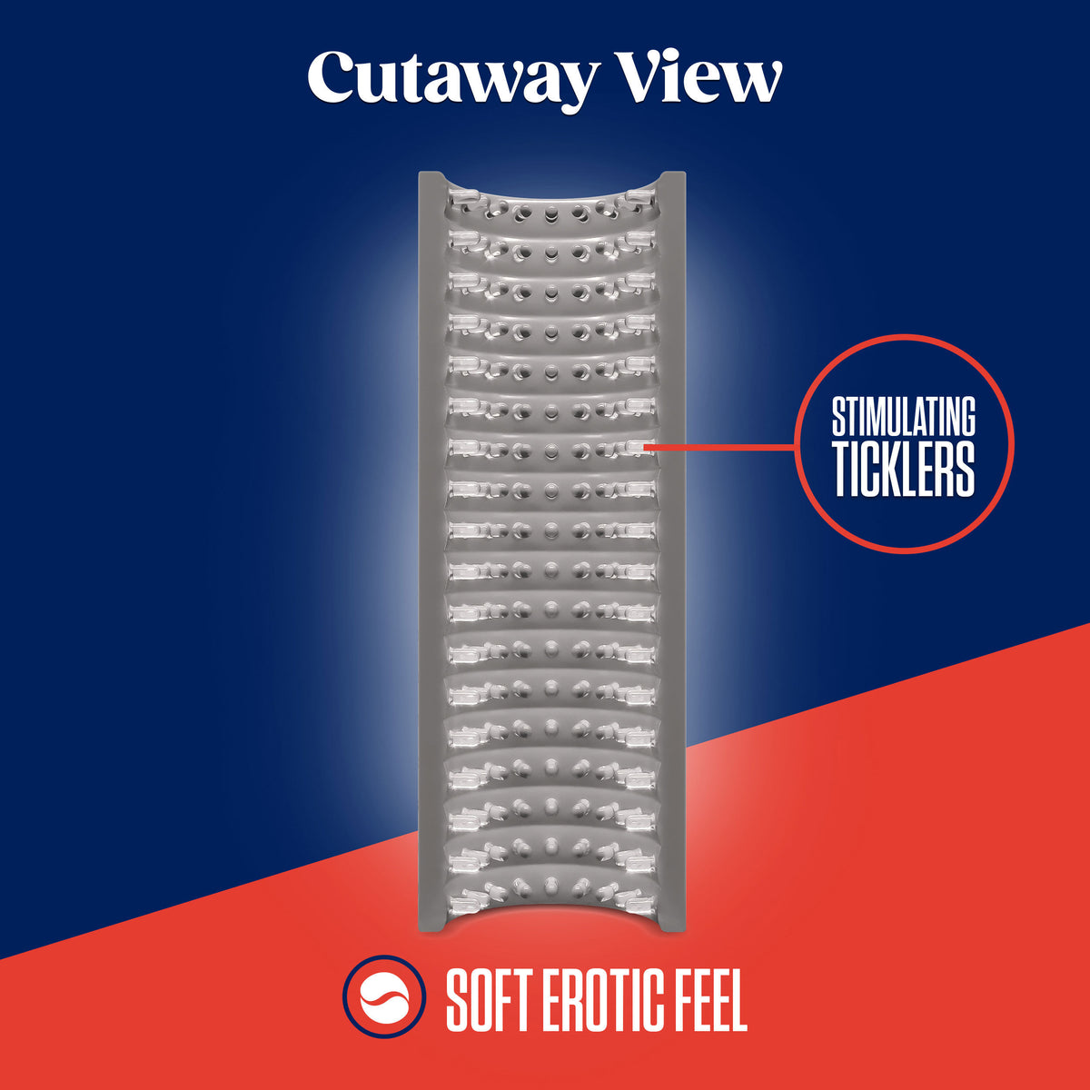 Rize Clear Stimulating Masturbation Sleeve > Sex Toys For Men > Masturbators > Manual