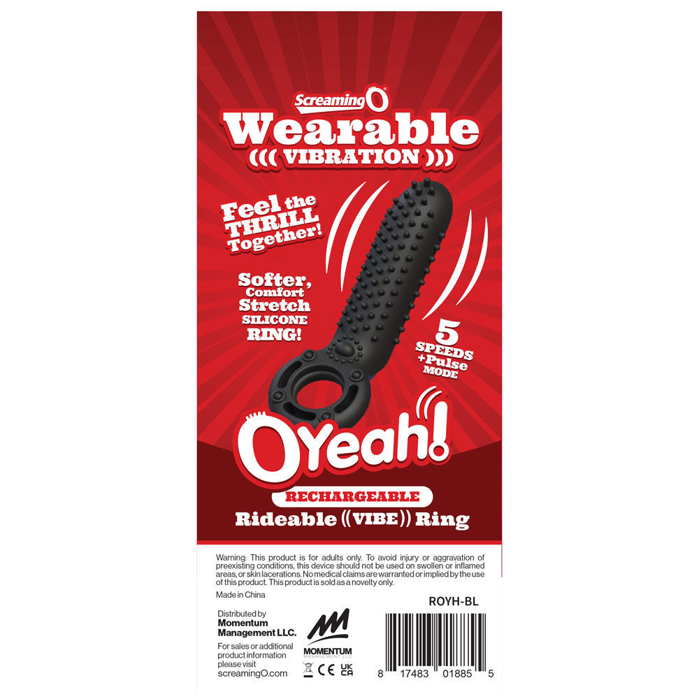 Oyeah Rechargeable Silicone Rideable Vibe Ring – Premium Silicone Vibrating Ring > Cock Ring > Vibrating