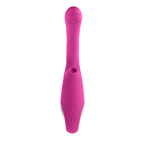 Flexible Magenta G-Spot and Clitoral Vibrator with Tapping Function Pink Vibrators