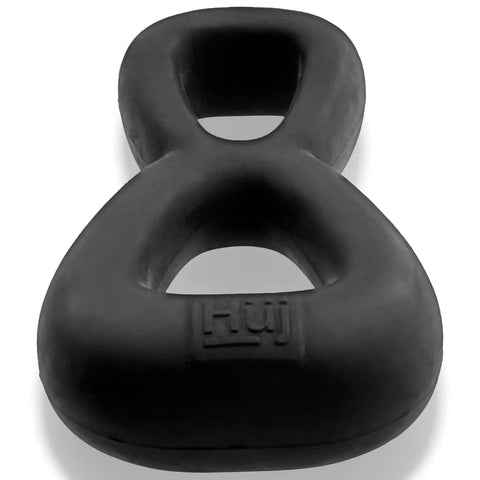 Boomerang Double-Ring Cockring & Nut-Tugger Black > Cock Ring > Single