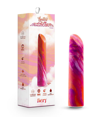 Limited Addiction Fiery Power Vibe Coral Mini Vibrator with Rumble Tech BULLETS