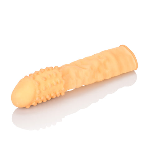 Smooth 3 Inch Ivory Latex Penis Extension with Roll Down Sleeve SLEEVES