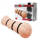 Crazy Bull Pocket Pussy – Realistic Masturbator Sleeve with Ribbed Design and Tightening Rings White > Sex Toys For Men > Masturbators > Manual