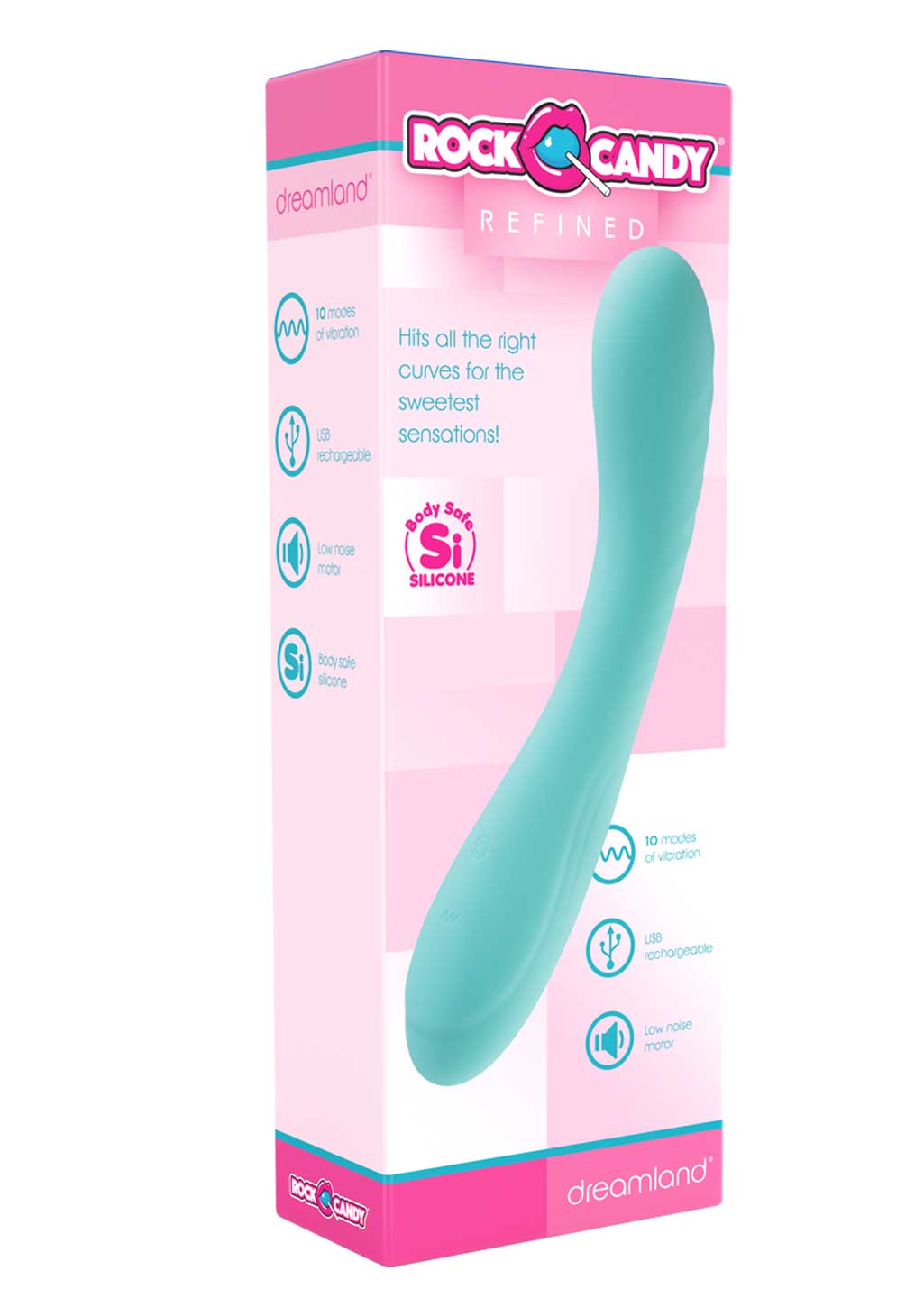 Rock Candy Dreamland Turquoise G-Spot Vibrator Rechargeable > Sex Toys For Ladies > G-Spot Vibrators