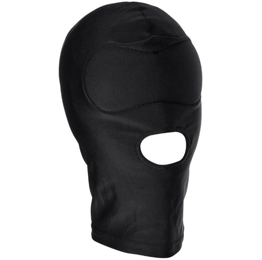 Sex & Mischief Shadow Hood Black with Mouth Opening, Adjustable Blindfold Mask for Deprivation and Control Play > Bondage Gear > Bondage Hoods