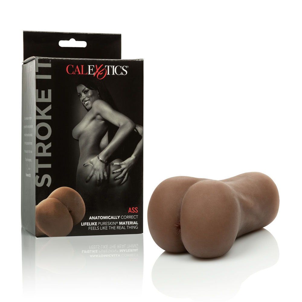 Stroke It Ass (Ivory) – Ultra Tight Textured Masturbator Brown Strokers - Manual