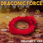 Rise of the Dragon Red Silicone Cock Ring > Cock Ring > Single