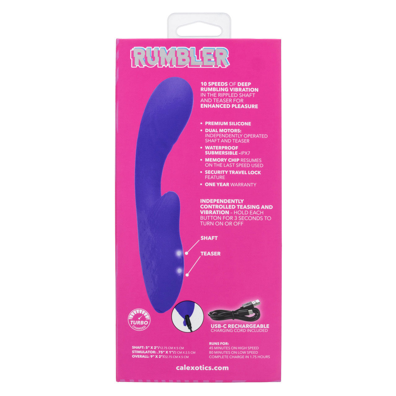 Rumbler Rumble G (Purple) – Rechargeable G-Spot Vibrator Vibrators - G Spot