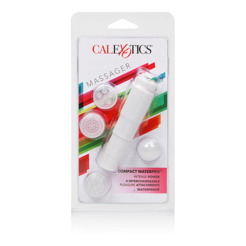 Compact Waterproof Personal Travel Massager with 4 Tips White STIMULATORS