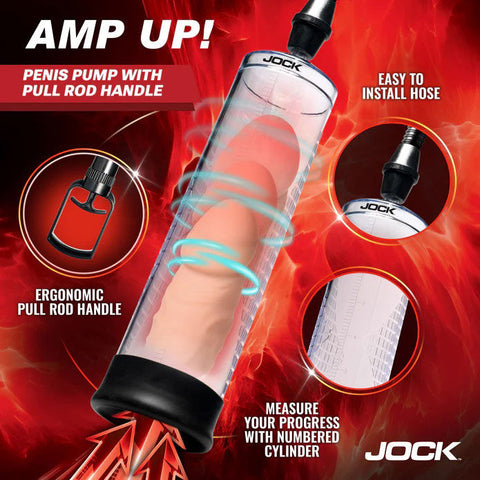 Amp Up Penis Pump (Clear) – Advanced Ergonomic Penis Pump Pumps & Enlargers