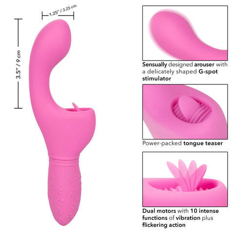 Rechargeable Butterfly Kiss Flicker - Blue VIBRATORS-RABBIT-MULTI