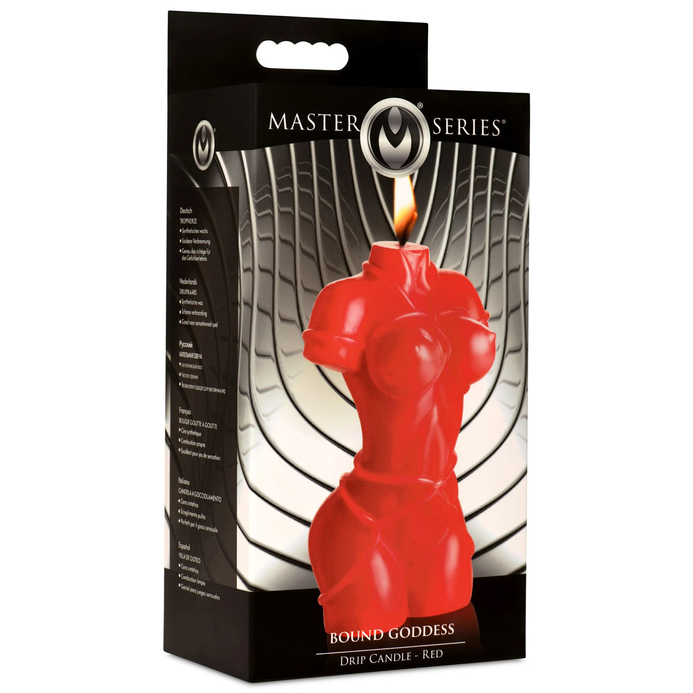 Bound Goddess Black Drip Candle Erotic Torso Sculpture Decor Red Drip Candles