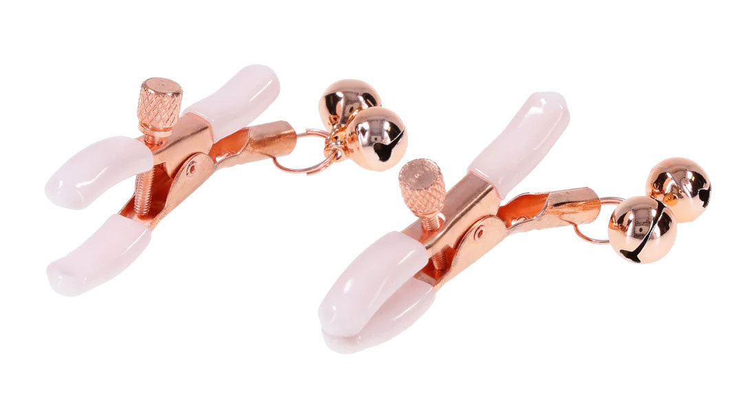 Peaches N Creame Bell (Pink) – Adjustable Nipple Clamps Bondage & Fetish Toys