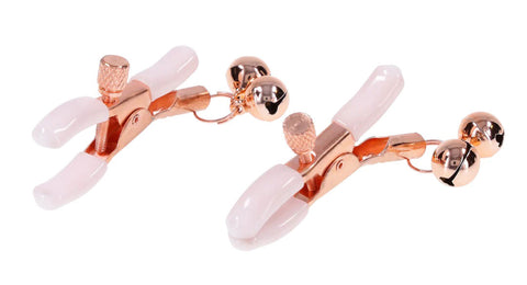 Peaches N Creame Bell (Pink) – Adjustable Nipple Clamps Bondage & Fetish Toys