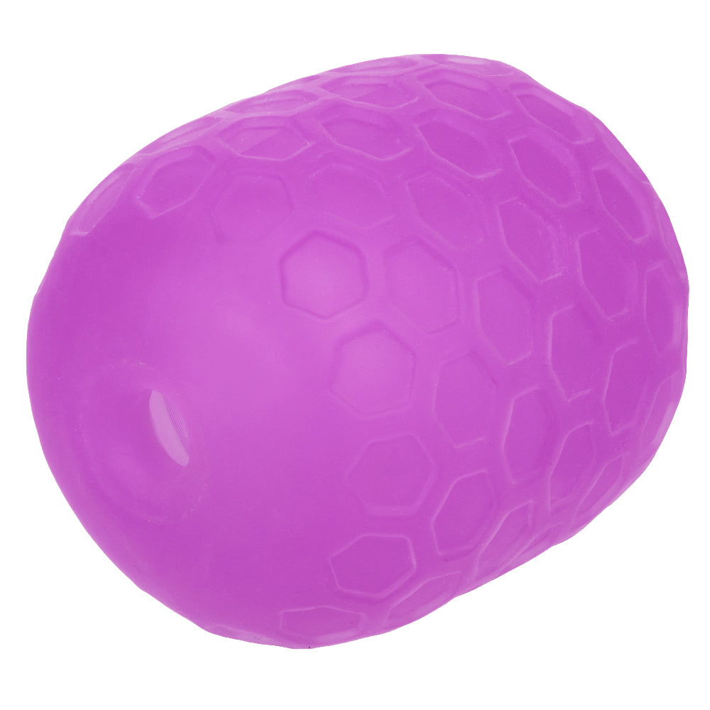 Pop Sock Textured Reversible Masturbator Purple Soft Tight Stretchy Sleeve Strokers - Manual