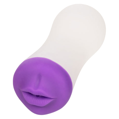CalExotics Deep Throat Grip Male Masturbator with Suction Purple Strokers - Manual