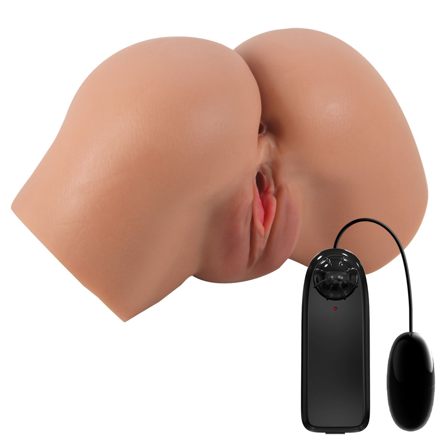 Hailey Realistic Vagina and Ass Vibrator (Tan) – Dual Entry Masturbator > Sex Toys For Men > Assbators Main image