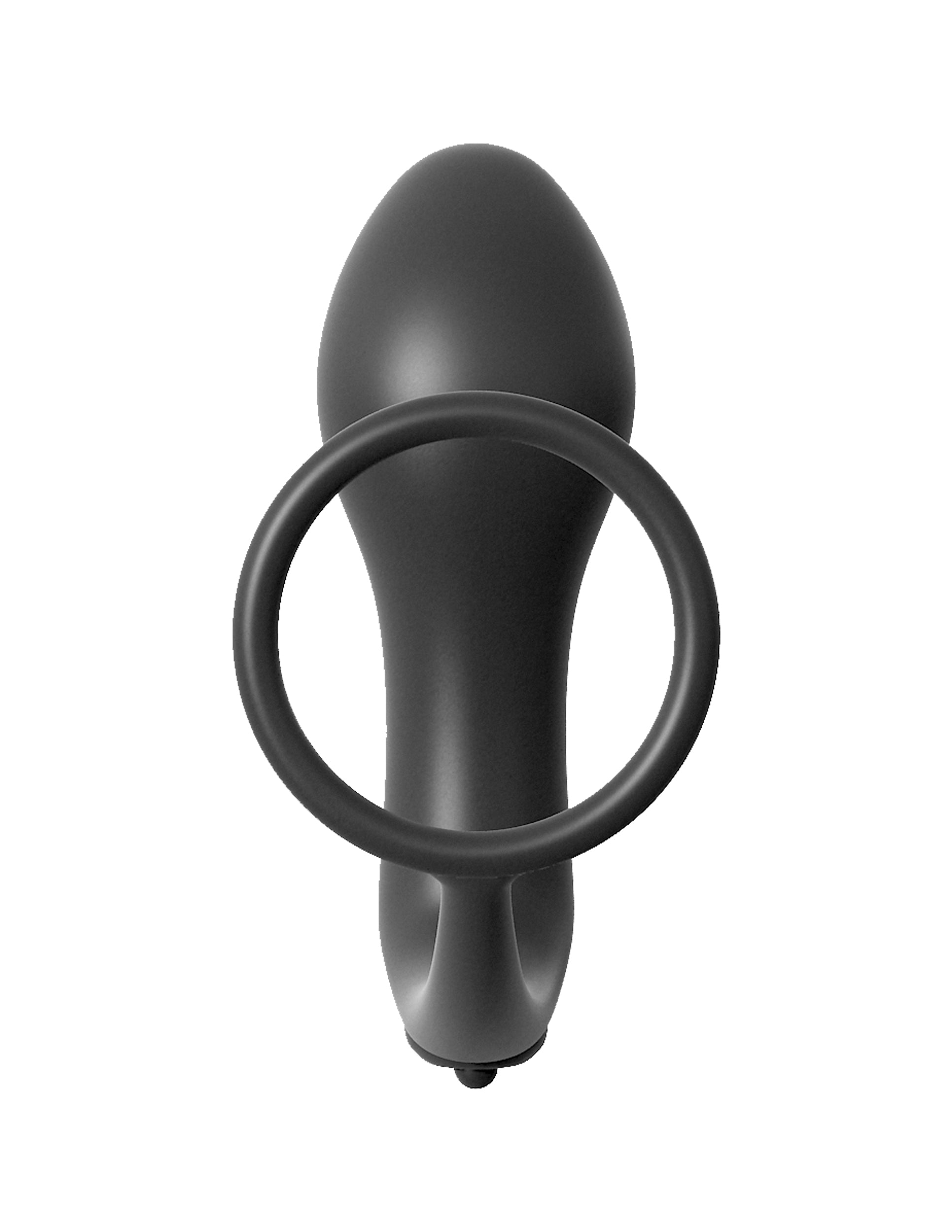 Anal Fantasy Collection Ass-Gasm Cockring Plug Vibrating Butt Plug with Cock Ring Black > Anal Range > Prostate Massagers