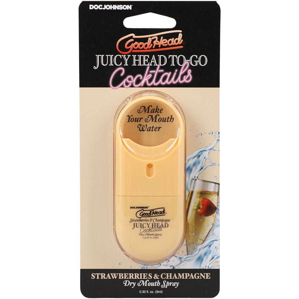 GoodHead Juicy Head (Strawberry Champagne) Travel-Size Dry Mouth Spray Default Title > Lube > Oral Gels & Sprays