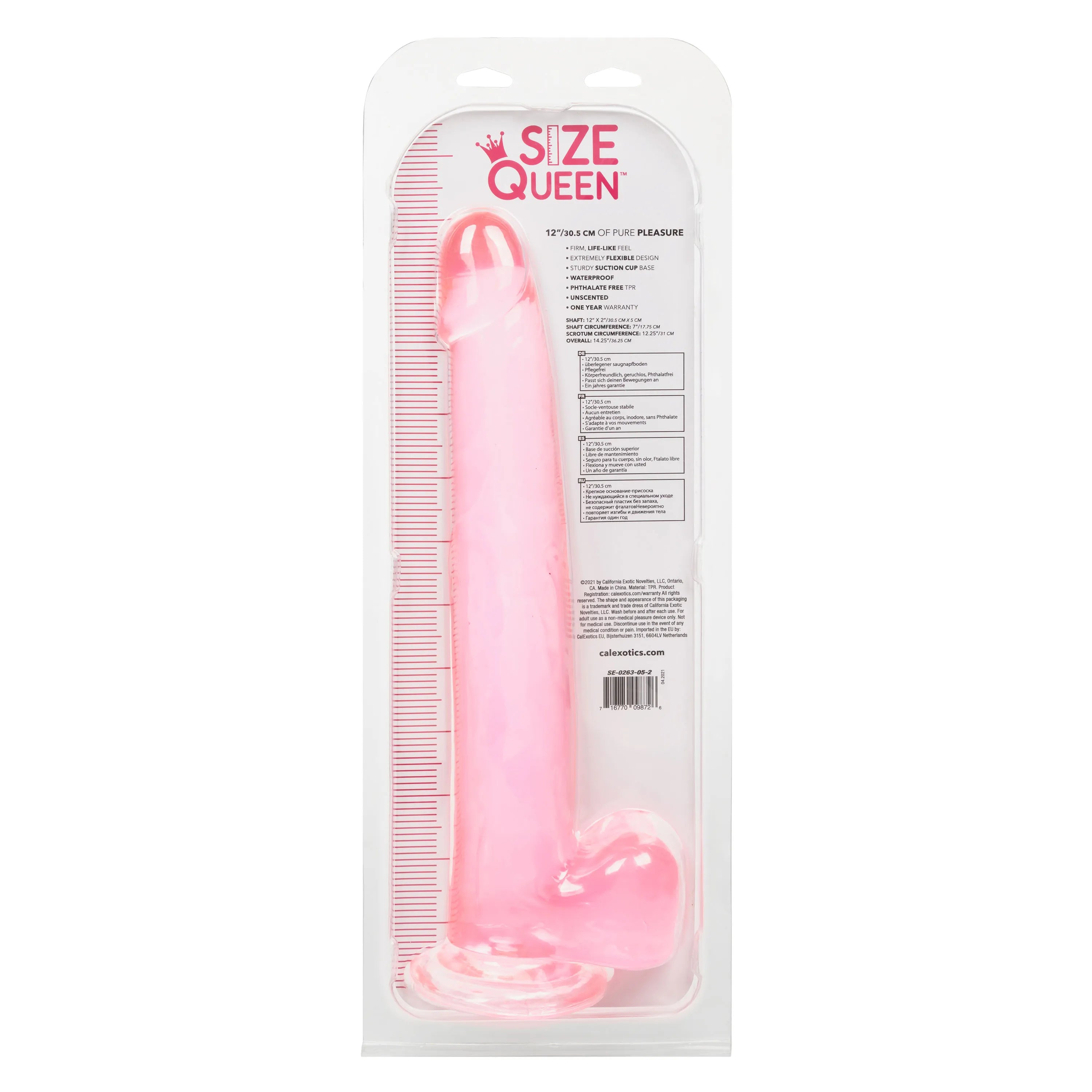 Size Queen 12 Inch Realistic Dildo – Firm 30.5 Cm Dildo Pink > Dildos > Large Dildos