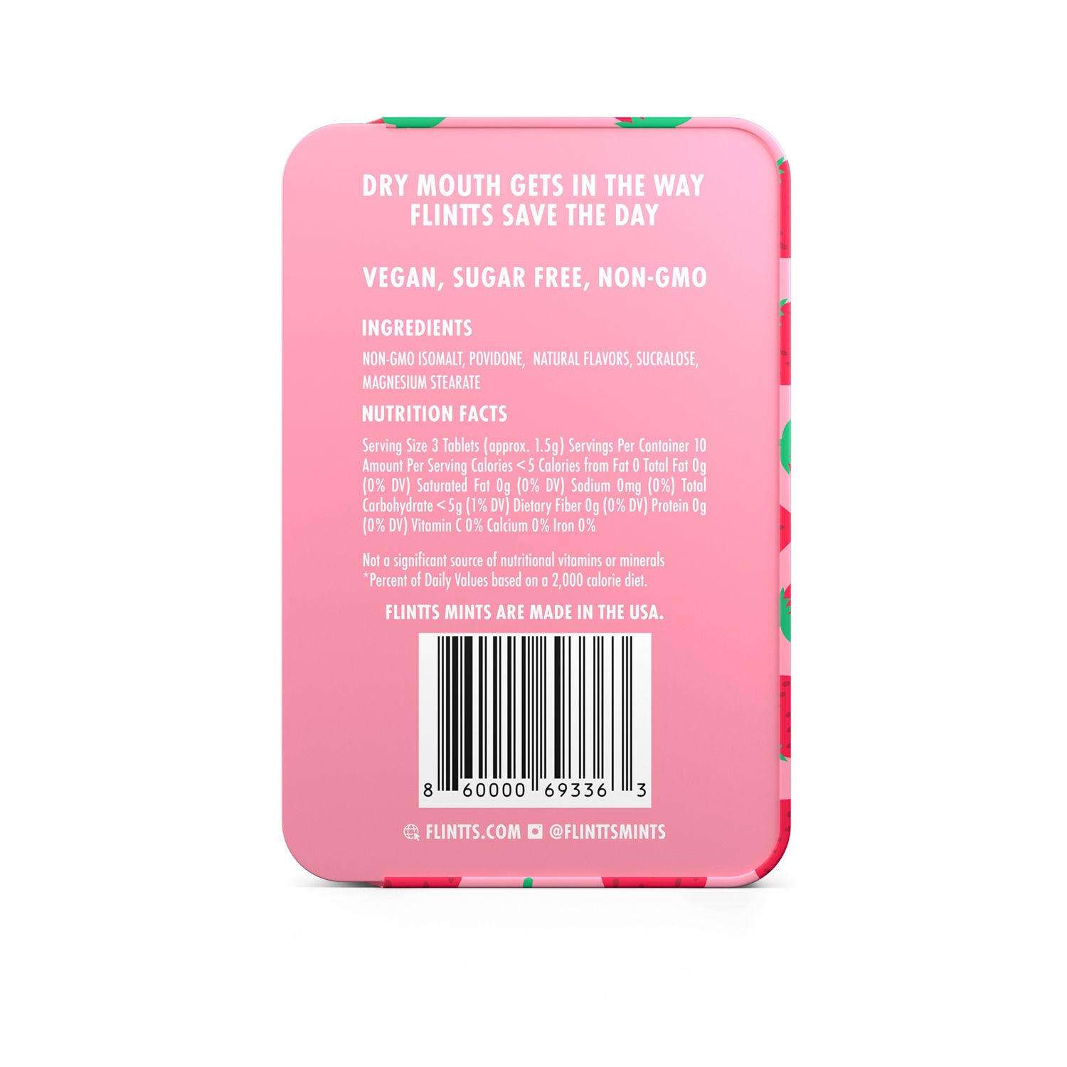 Flintts Strawberry Magic Mouth Watering Mints for Intimacy Oral Gels & Sprays