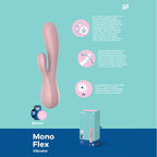 Satisfyer Mono Flex USB Rechargeable Rabbit Vibrator 10.5 Inch Pink > Vibrators > Ladies > Rabbit
