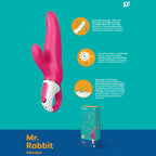 Satisfyer Vibes Mr Rabbit Dual Motor Rechargeable Silicone Rabbit Vibrator Pink > Vibrators > Ladies > Rabbit